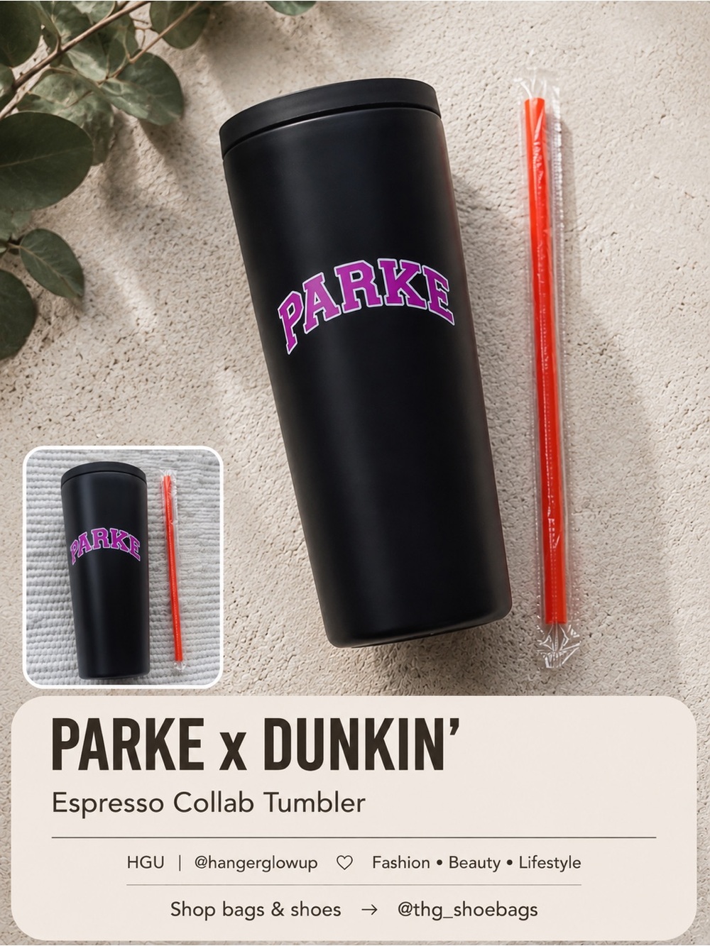 Parke x Dunkin’ Espresso 24oz Stainless Steel Collab Tumbler w/ Straw